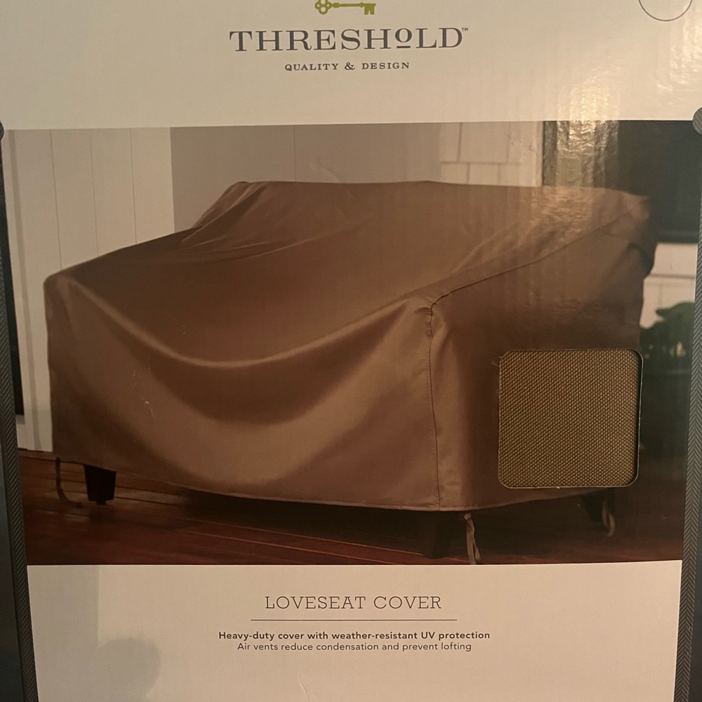 Outdoor loveseat cover 55 1/2 inch weatherproof
